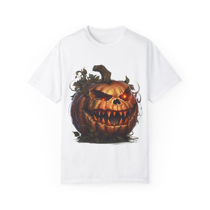 Unisex Garment-Dyed T-Shirt - Comfort Colors - Spooky Jack-O'-Lantern Design