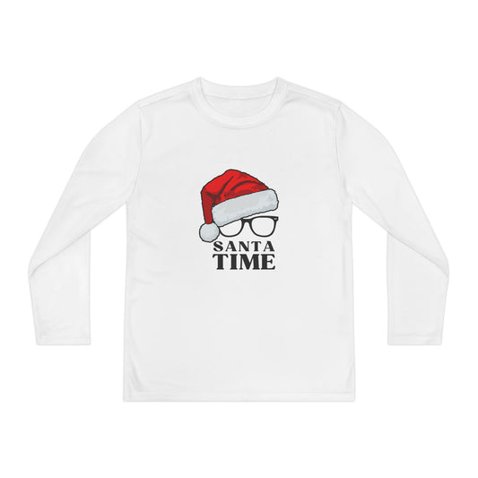 Santa Time Swag! Unleash Cool Vibes with our Youth Long Sleeve Tee!