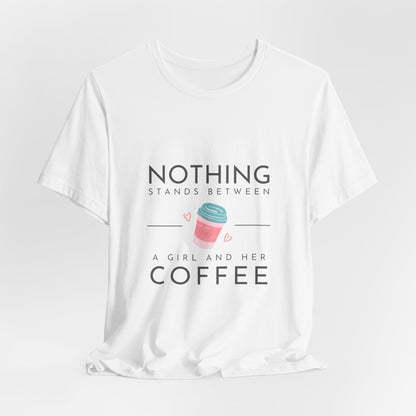 Unleash Your Inner Caffeine Queen with Our Cozy Woman's Jersey Tee!