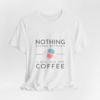 Unleash Your Inner Caffeine Queen with Our Cozy Woman's Jersey Tee!