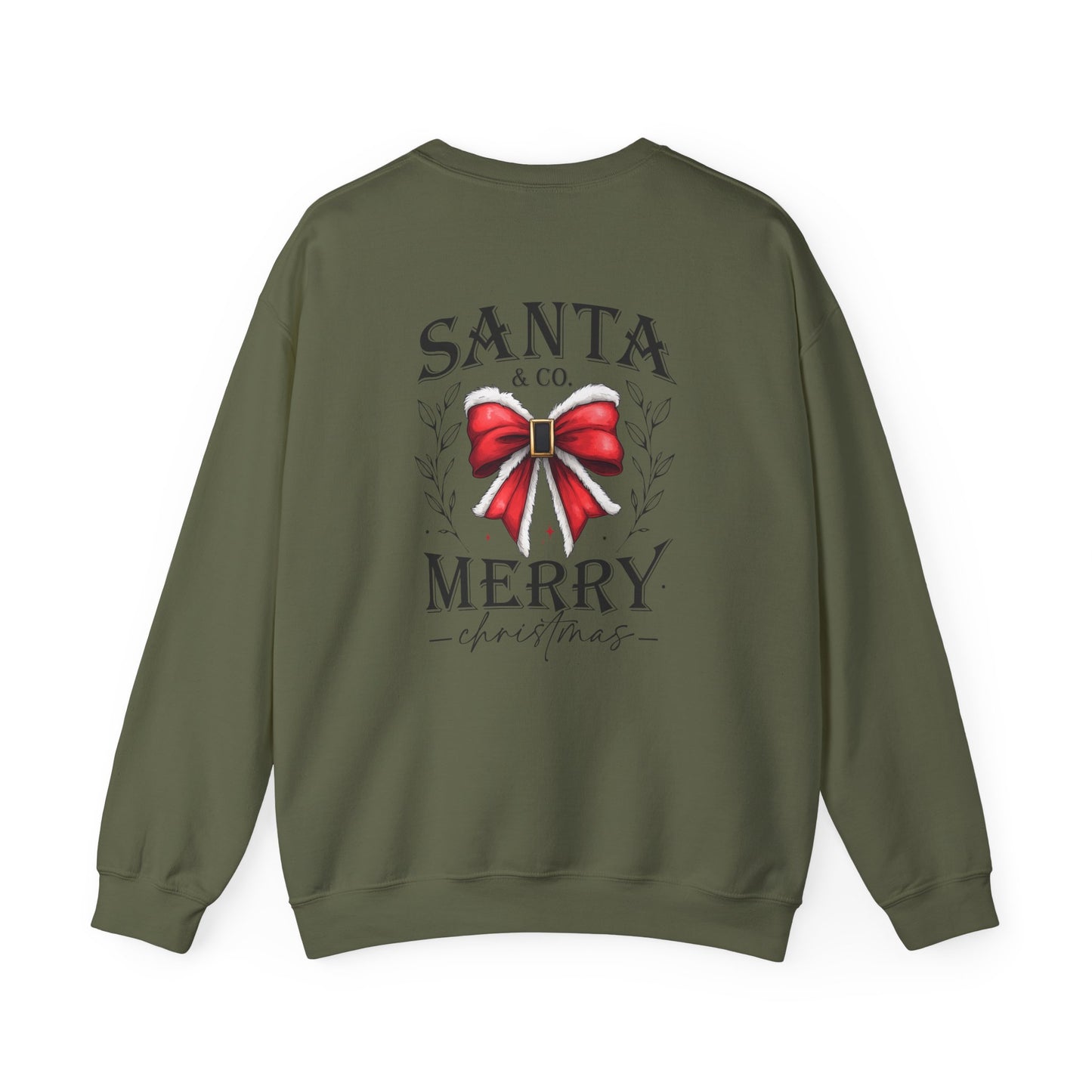 Santa Merry Christmas Unisex Crewneck Sweatshirt - Cozy Holiday Sweatshirt - Cotton Blend