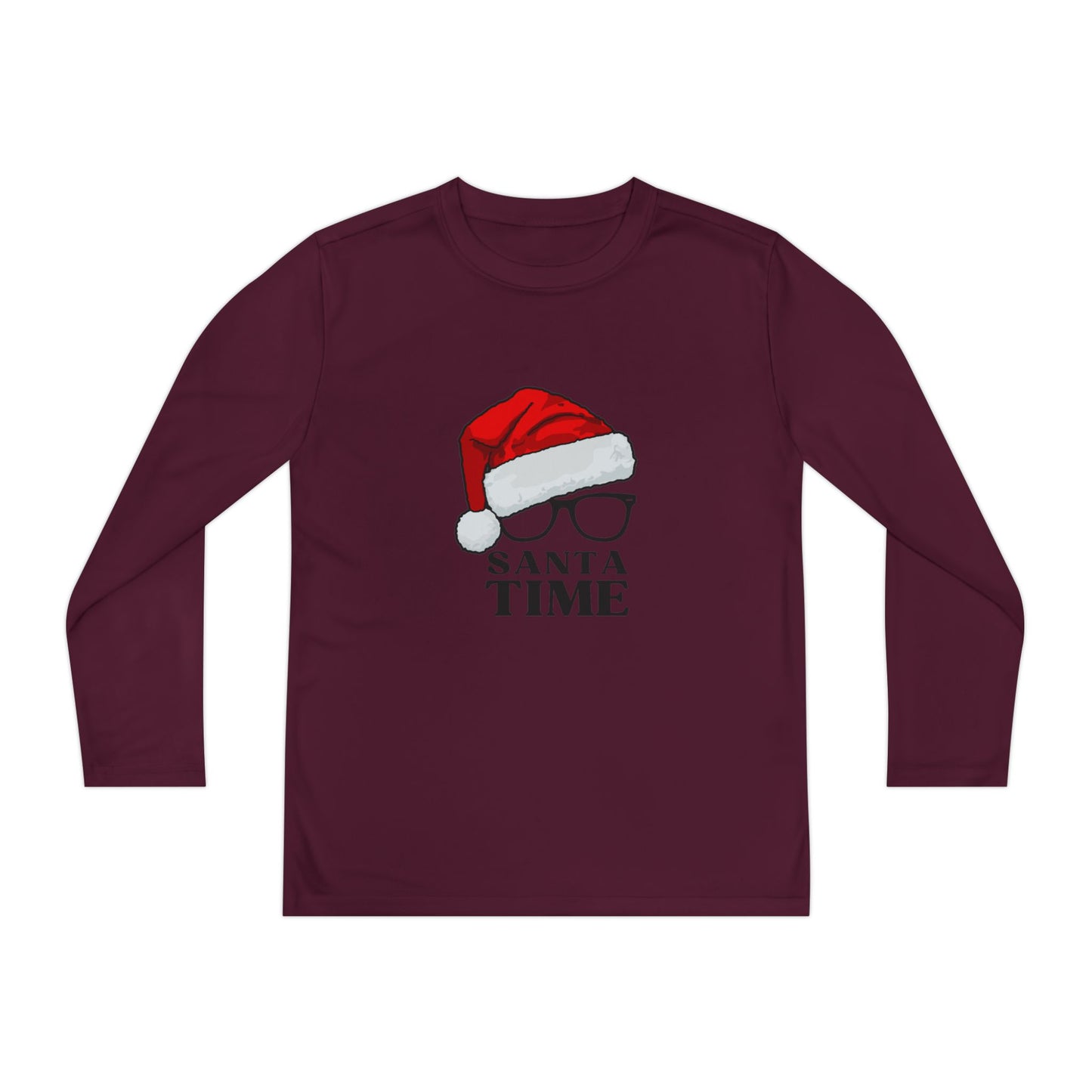 Santa Time Swag! Unleash Cool Vibes with our Youth Long Sleeve Tee!