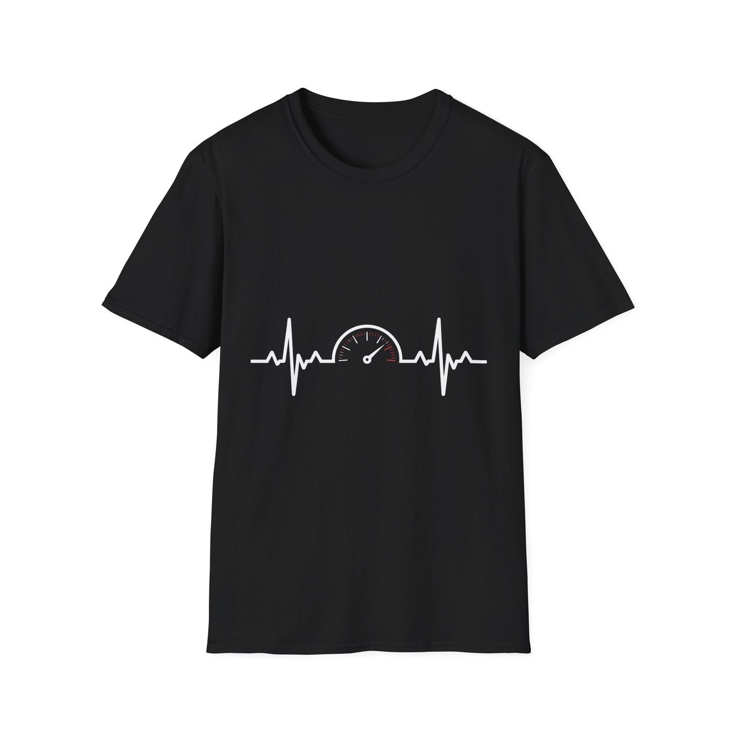 Tachometer Shirt RPM Heartbeat Gauge Unisex Heavy Cotton Tee