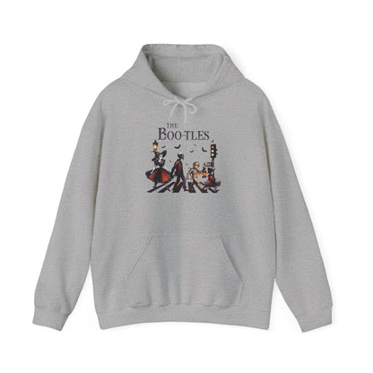 Unisex Heavy Blend Hooded Sweatshirt - Dancing Skeletons & "The Boo-tles" Design - Cozy Fit