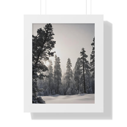 Winter Wonderland: Eco-Friendly Framed Vertical Poster