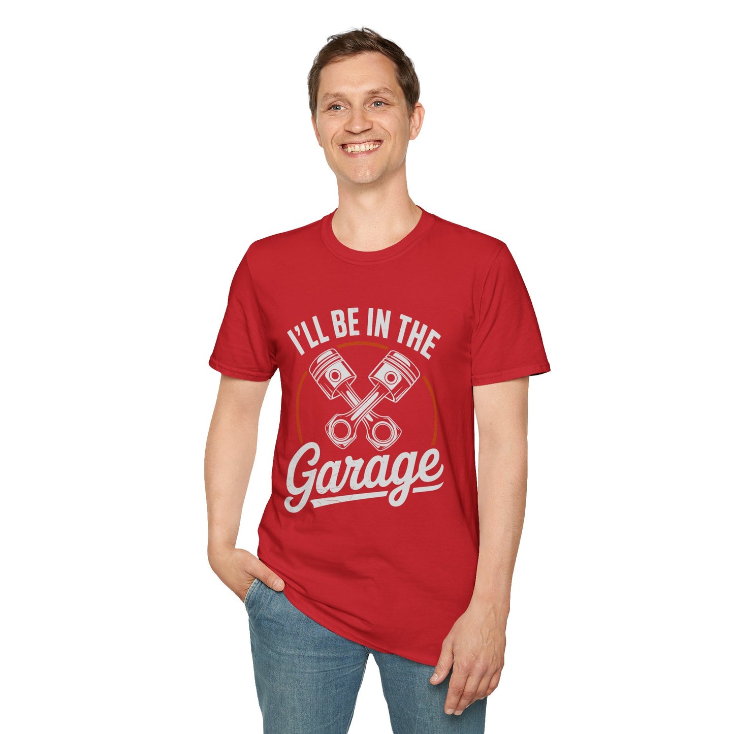 I'll Be In The Garage Mechanic Shirt – Piston Graphic Car Lover Tee