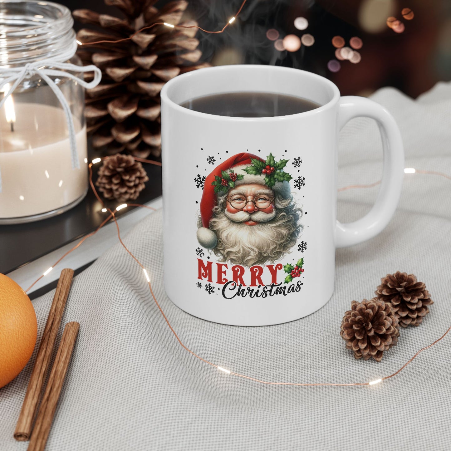 Merry Christmas Santa Ceramic Mug - 11oz