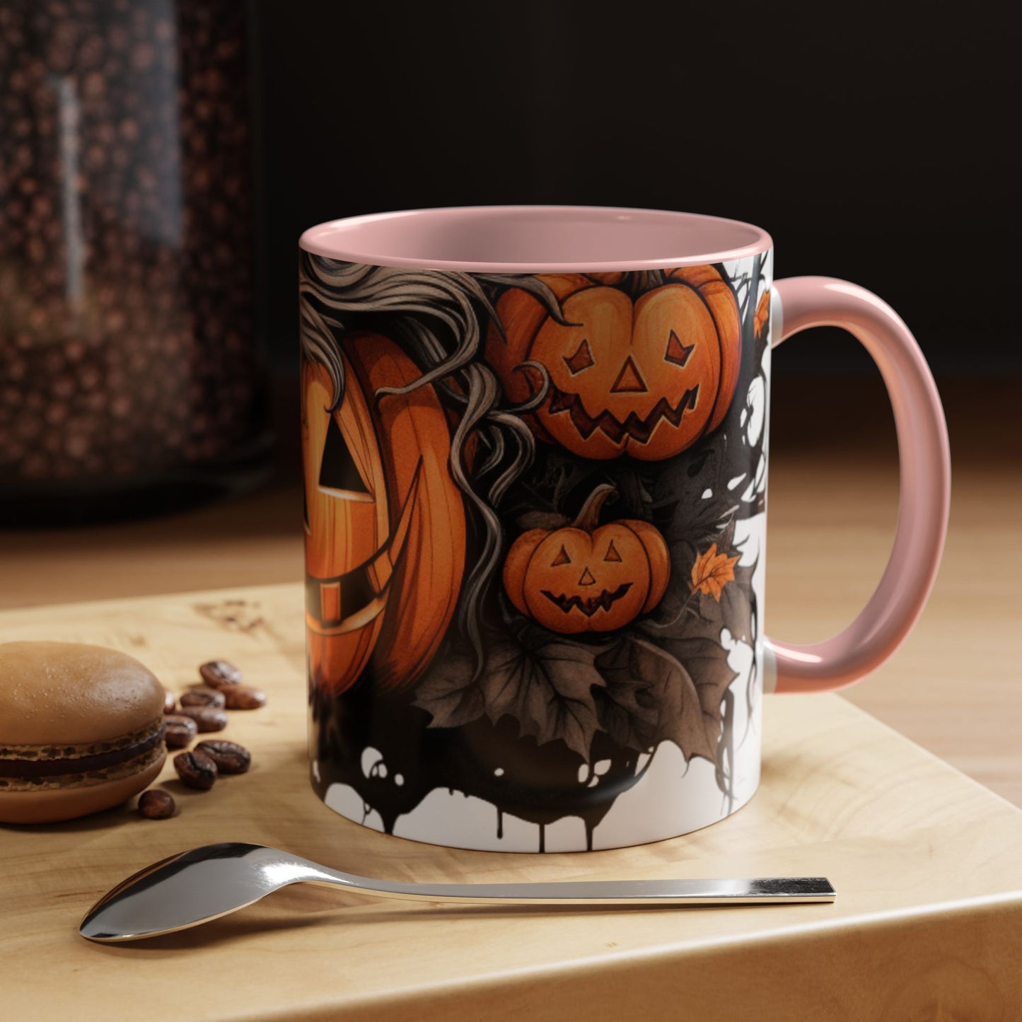 Halloween Pumpkin Accent Coffee Mug - 11oz Ceramic Spooky Mug