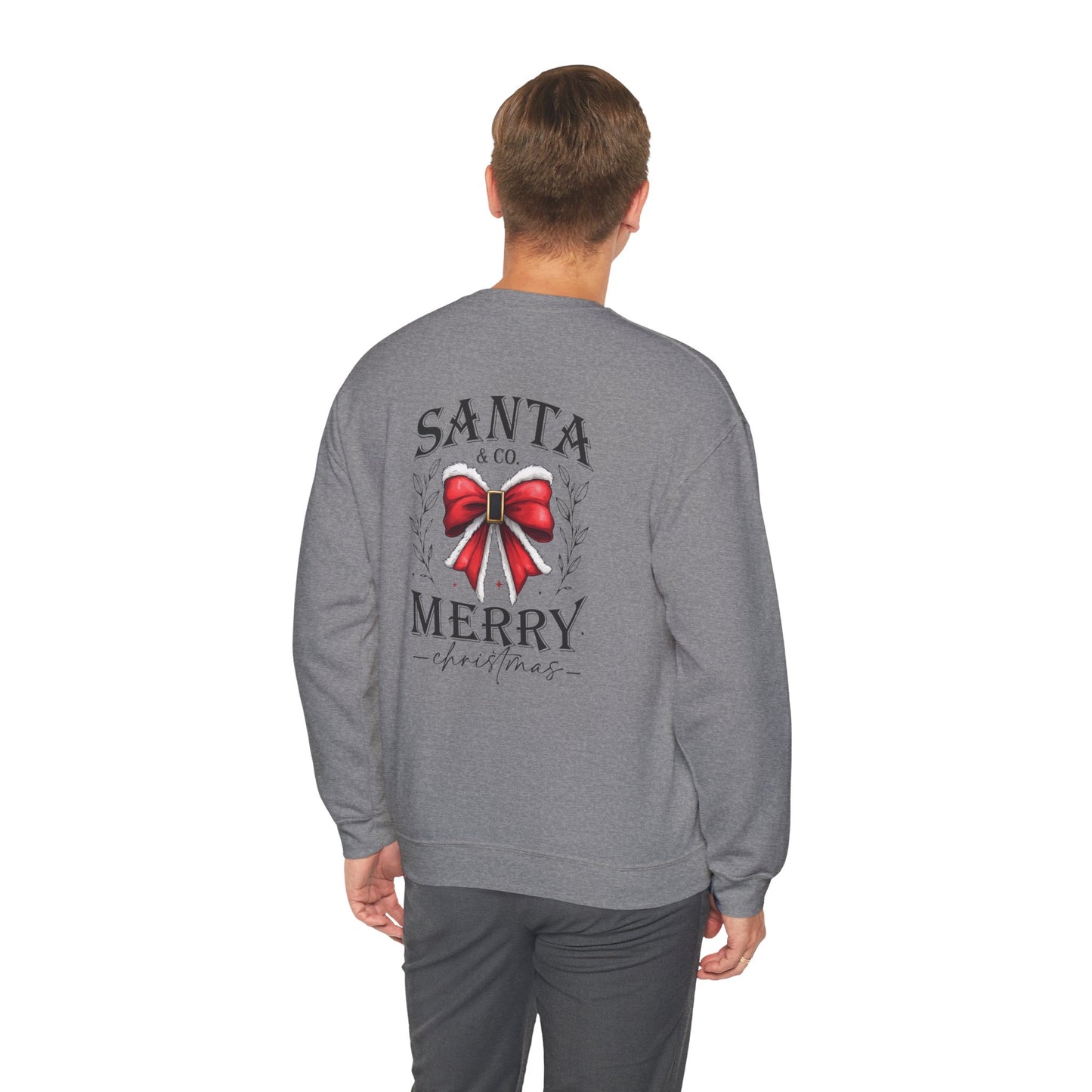 Santa Merry Christmas Unisex Crewneck Sweatshirt - Cozy Holiday Sweatshirt - Cotton Blend