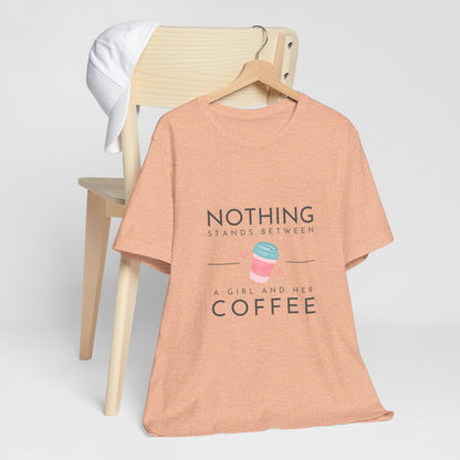 Unleash Your Inner Caffeine Queen with Our Cozy Woman's Jersey Tee!