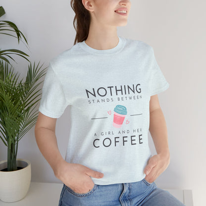 Unleash Your Inner Caffeine Queen with Our Cozy Woman's Jersey Tee!