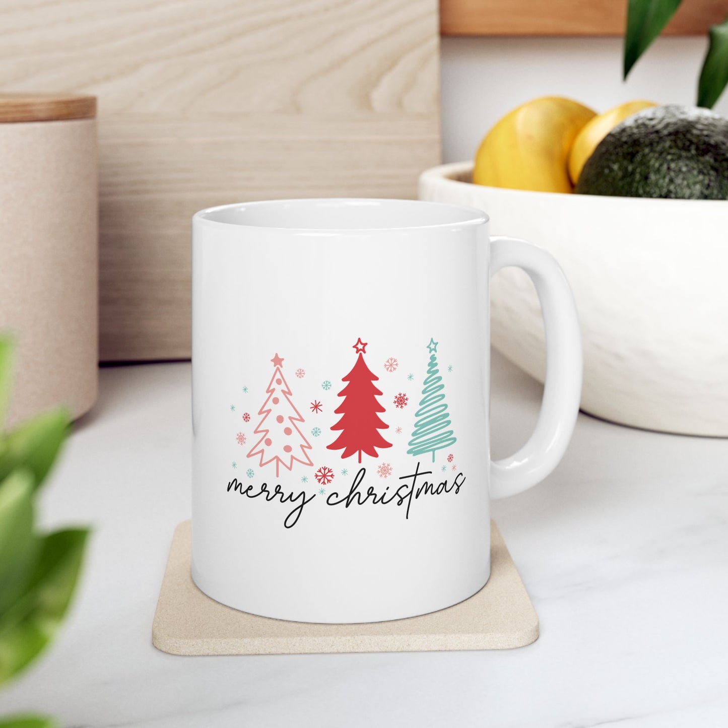 Merry Christmas Vibes Ceramic Mug - 11oz