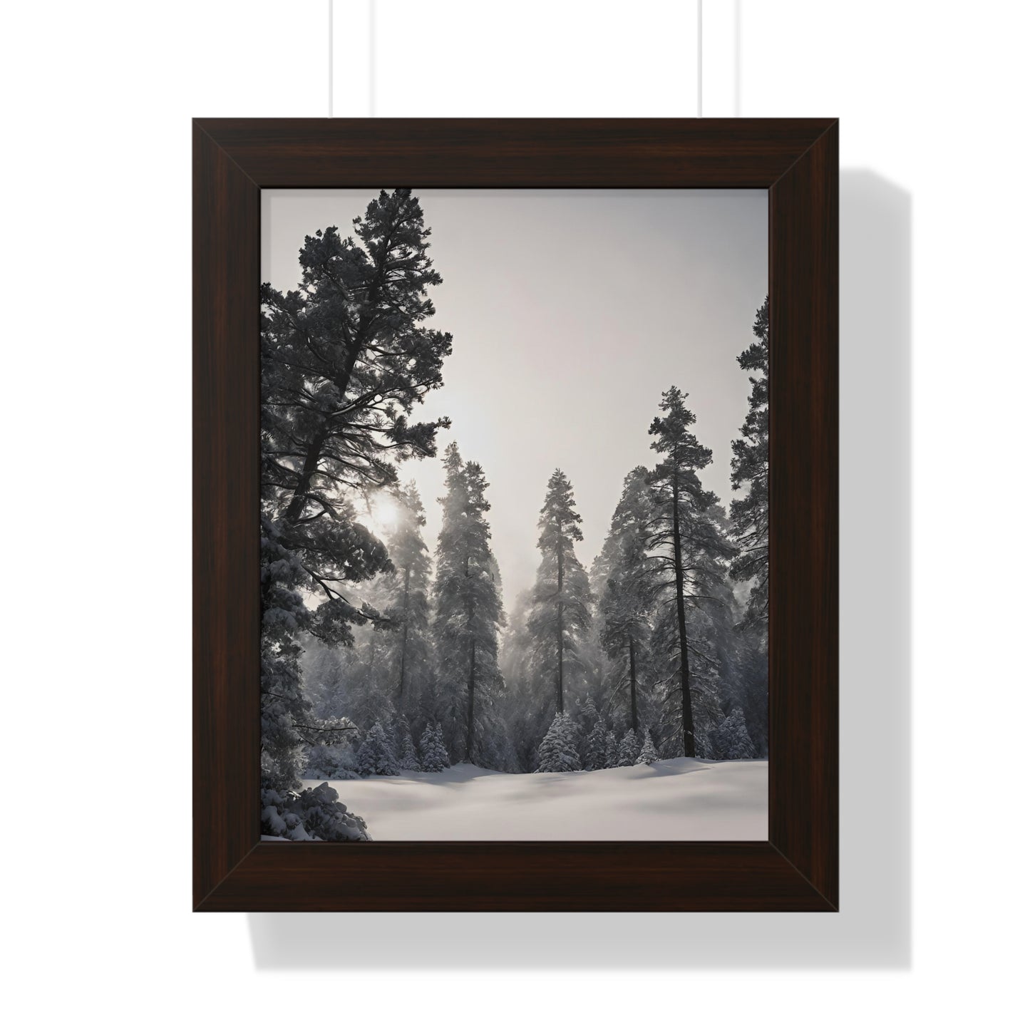 Winter Wonderland: Eco-Friendly Framed Vertical Poster