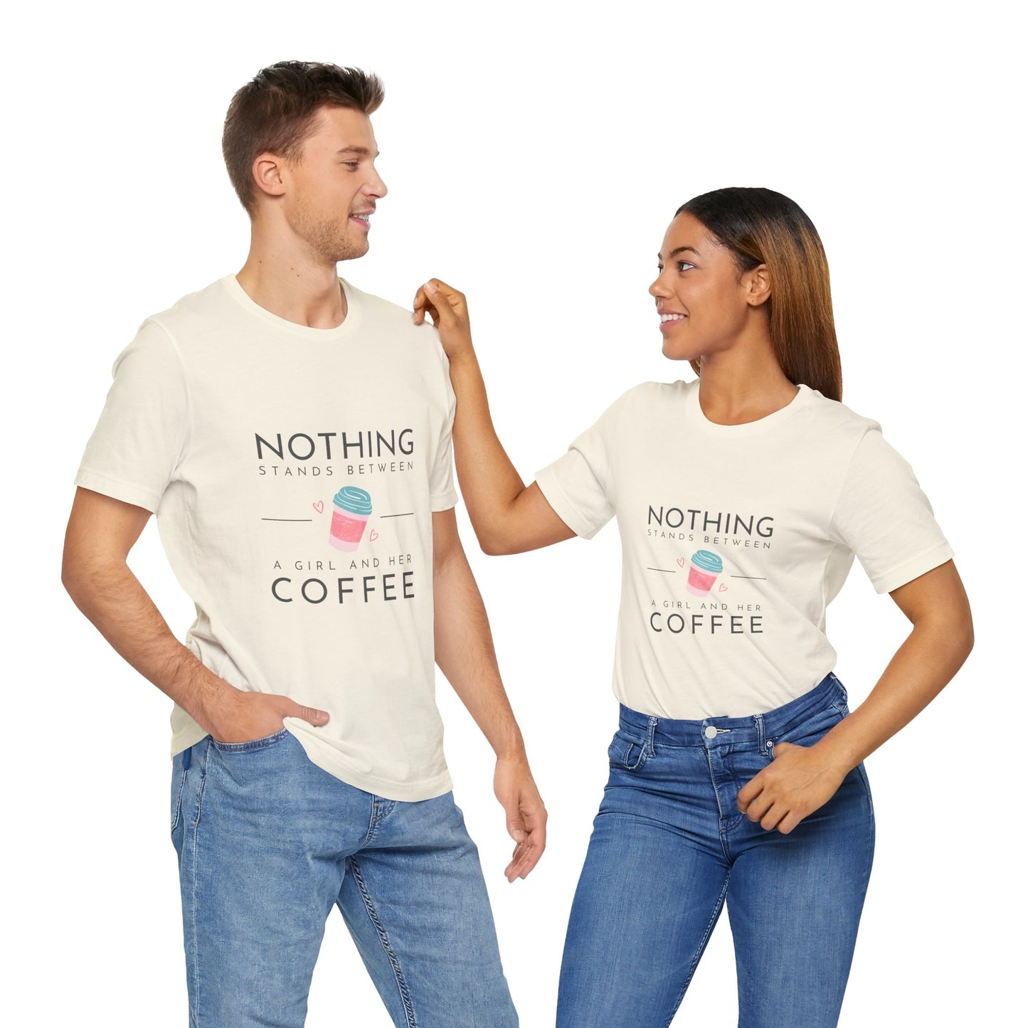 Unleash Your Inner Caffeine Queen with Our Cozy Woman's Jersey Tee!