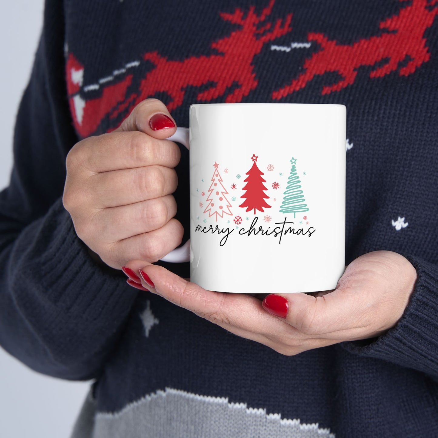 Merry Christmas Vibes Ceramic Mug - 11oz