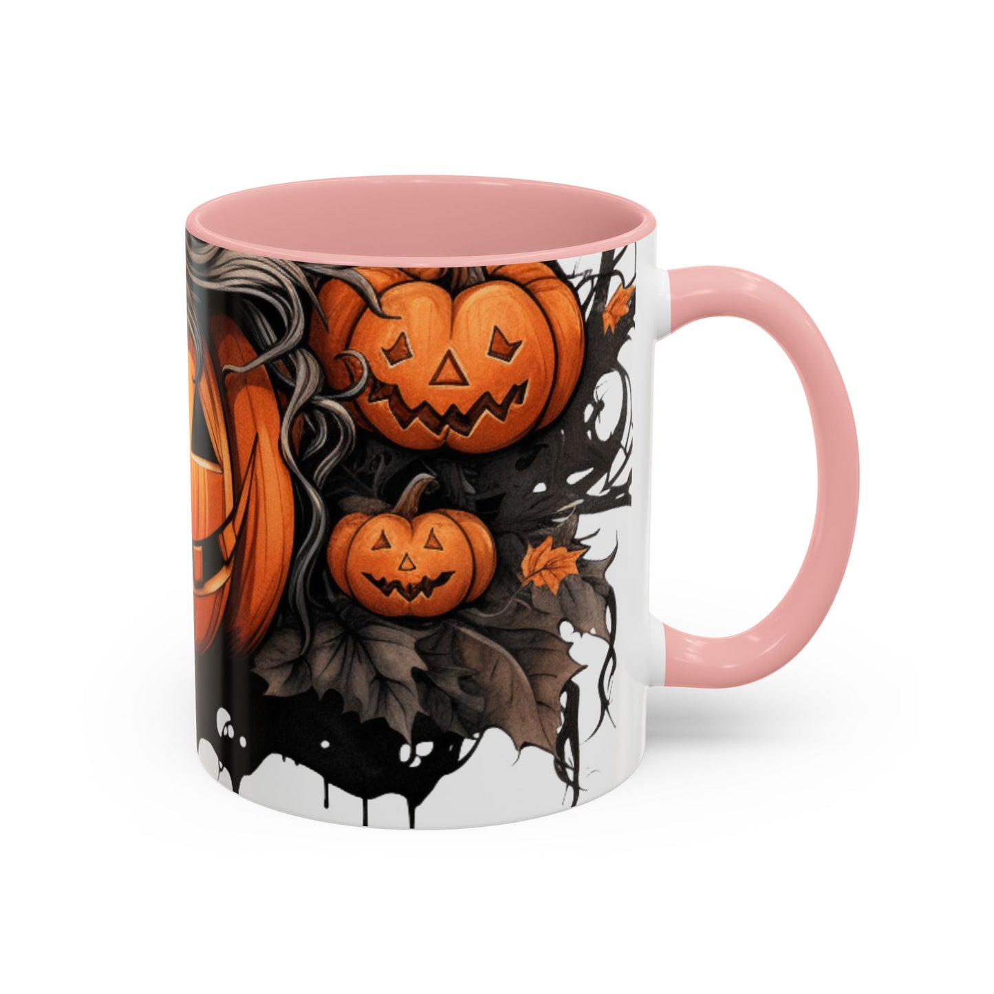 Halloween Pumpkin Accent Coffee Mug - 11oz Ceramic Spooky Mug