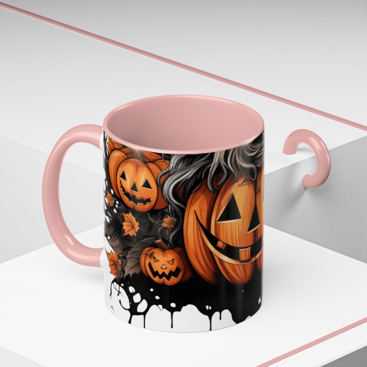 Halloween Pumpkin Accent Coffee Mug - 11oz Ceramic Spooky Mug