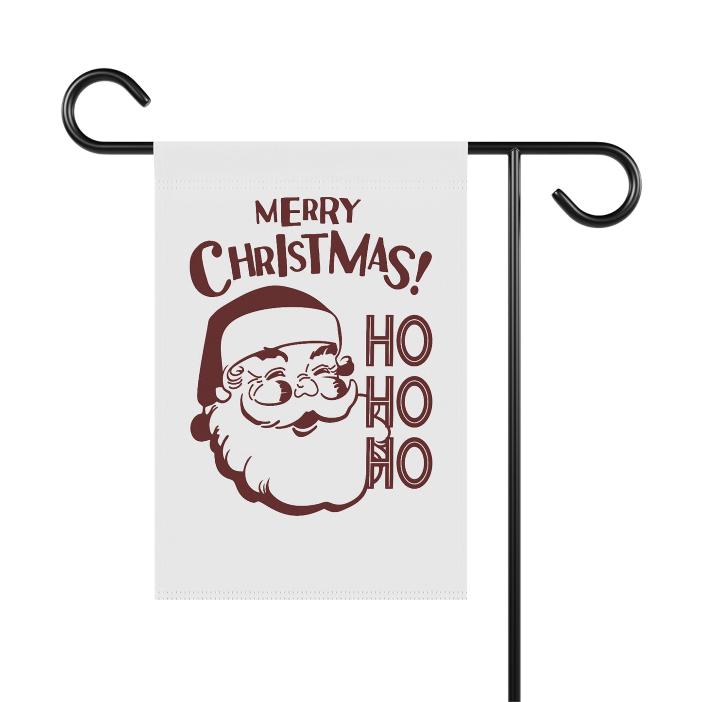 Spread Holiday Cheer with our Santa Silhouette Garden & House Banner!