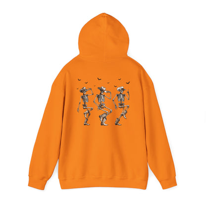 Unisex Heavy Blend Hooded Sweatshirt - Dancing Skeletons & "The Boo-tles" Design - Cozy Fit