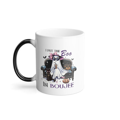 Color Morphing Mug - 11oz - "I Put the Boo in Boujee" Ghost Design