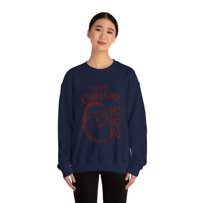 Wrap Yourself in Joy: Unisex Santa Silhouette Sweatshirt - Cozy Christmas Elegance!