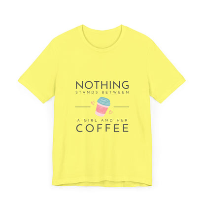 Unleash Your Inner Caffeine Queen with Our Cozy Woman's Jersey Tee!