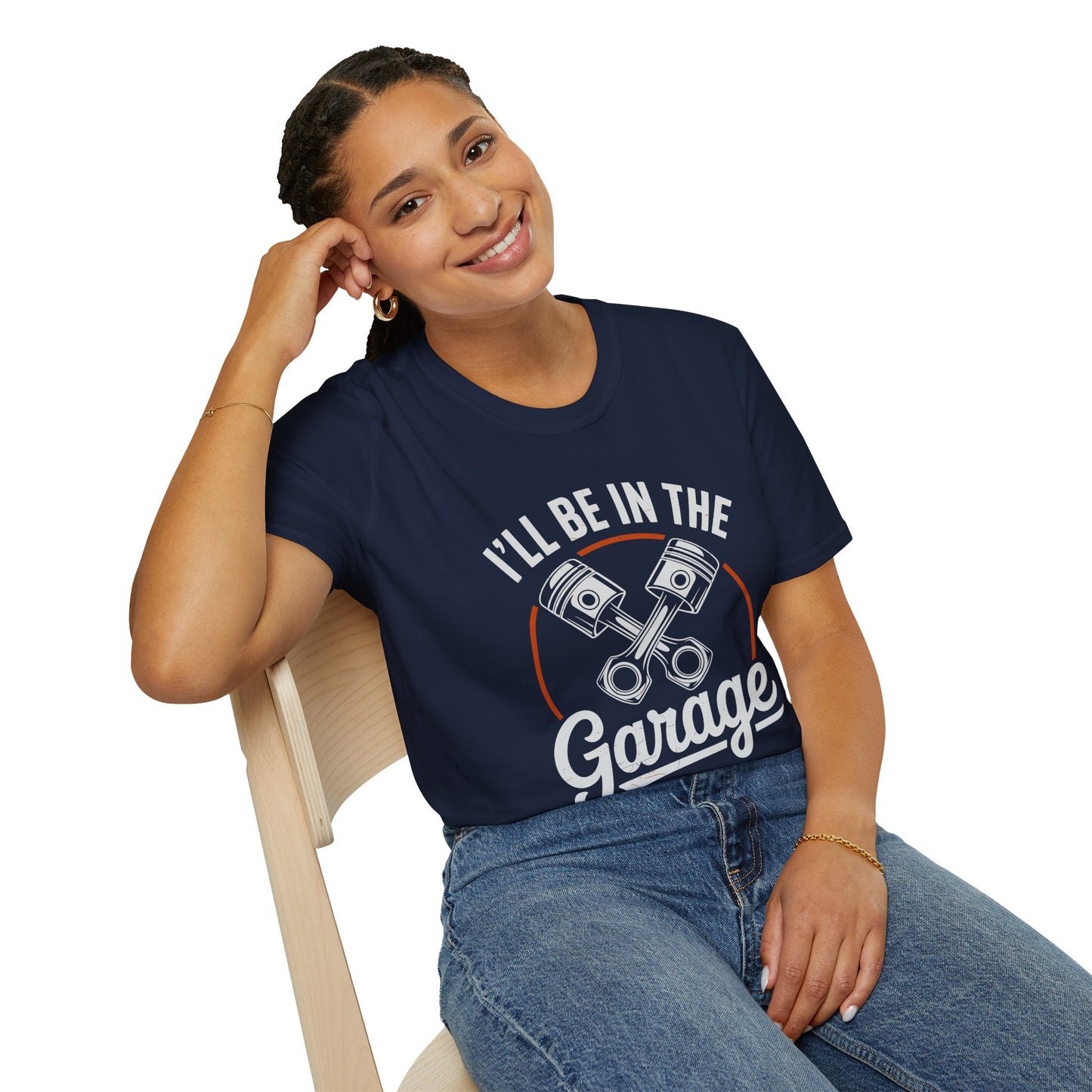 I'll Be In The Garage Mechanic Shirt – Piston Graphic Car Lover Tee