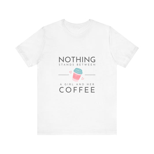 Unleash Your Inner Caffeine Queen with Our Cozy Woman's Jersey Tee!