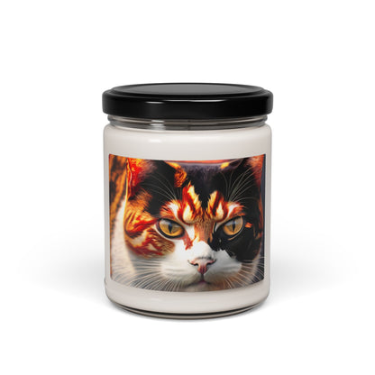 Spooky Cat Scented Soy Candle: Unleash Mystical Aromas in Style!