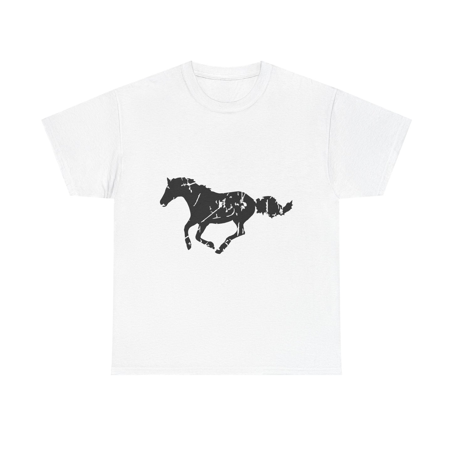 Running Horse Shirt – Vintage Distressed Equestrian T-Shirt, 100% Cotton
