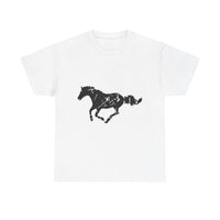 Running Horse Shirt – Vintage Distressed Equestrian T-Shirt, 100% Cotton