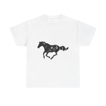 compare product Running Horse Shirt – Vintage Distressed Equestrian T-Shirt, 100% Cotton