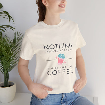 Unleash Your Inner Caffeine Queen with Our Cozy Woman's Jersey Tee!