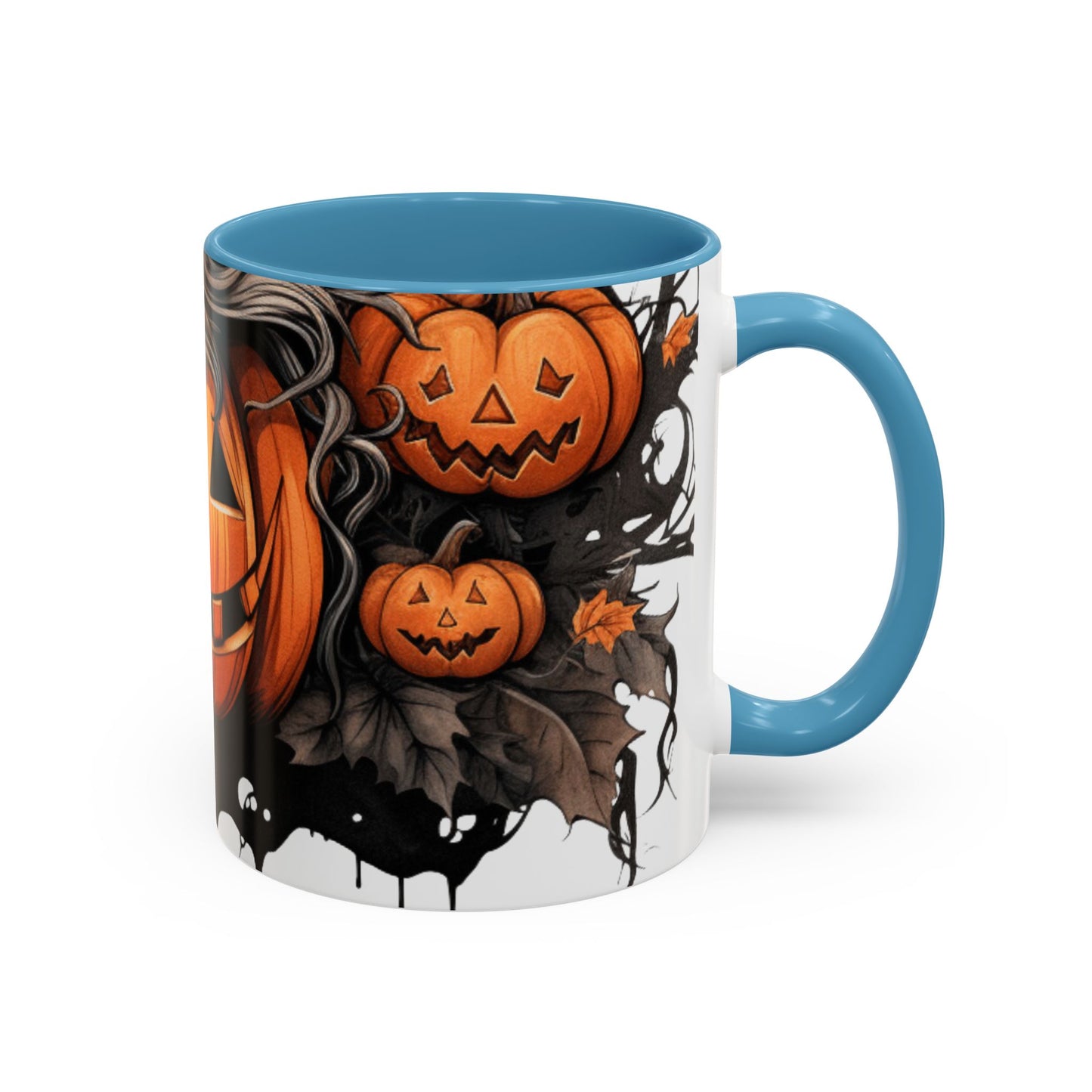 Halloween Pumpkin Accent Coffee Mug - 11oz Ceramic Spooky Mug