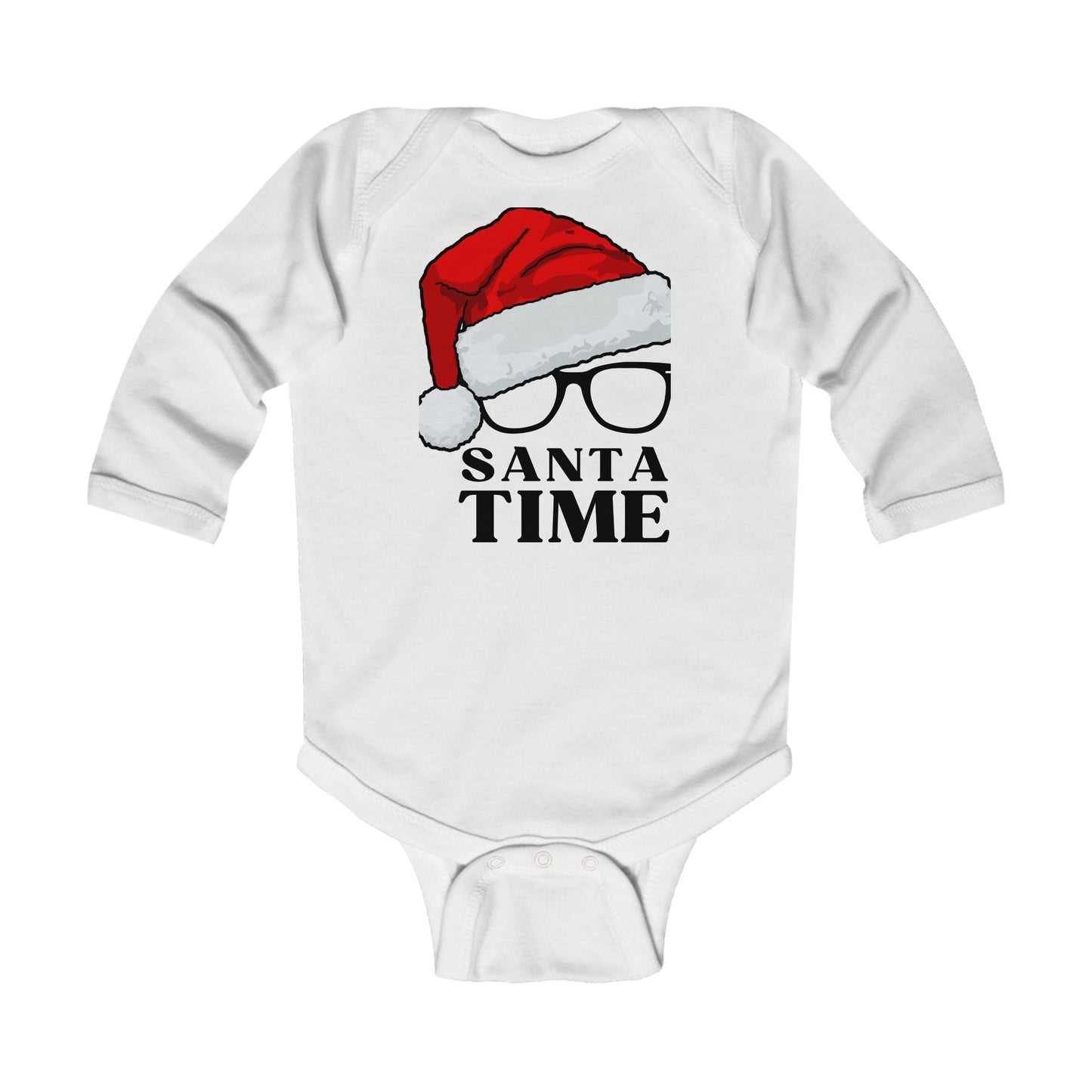 Santa's Little Star: Dress Your Baby in Joy with our Infant Santa Time Bodysuit!