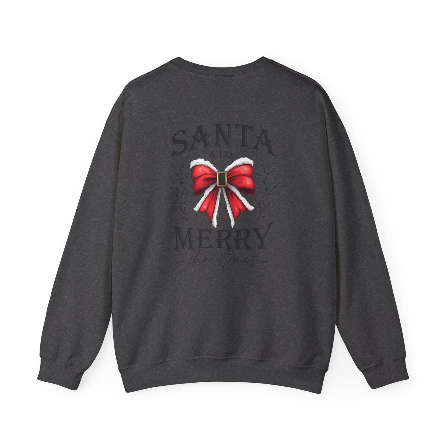 Santa Merry Christmas Unisex Crewneck Sweatshirt - Cozy Holiday Sweatshirt - Cotton Blend