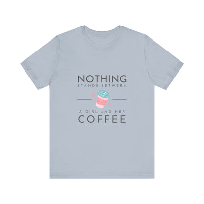 Unleash Your Inner Caffeine Queen with Our Cozy Woman's Jersey Tee!