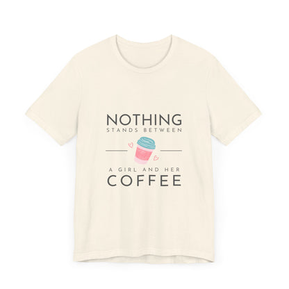 Unleash Your Inner Caffeine Queen with Our Cozy Woman's Jersey Tee!