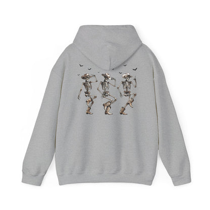 Unisex Heavy Blend Hooded Sweatshirt - Dancing Skeletons & "The Boo-tles" Design - Cozy Fit