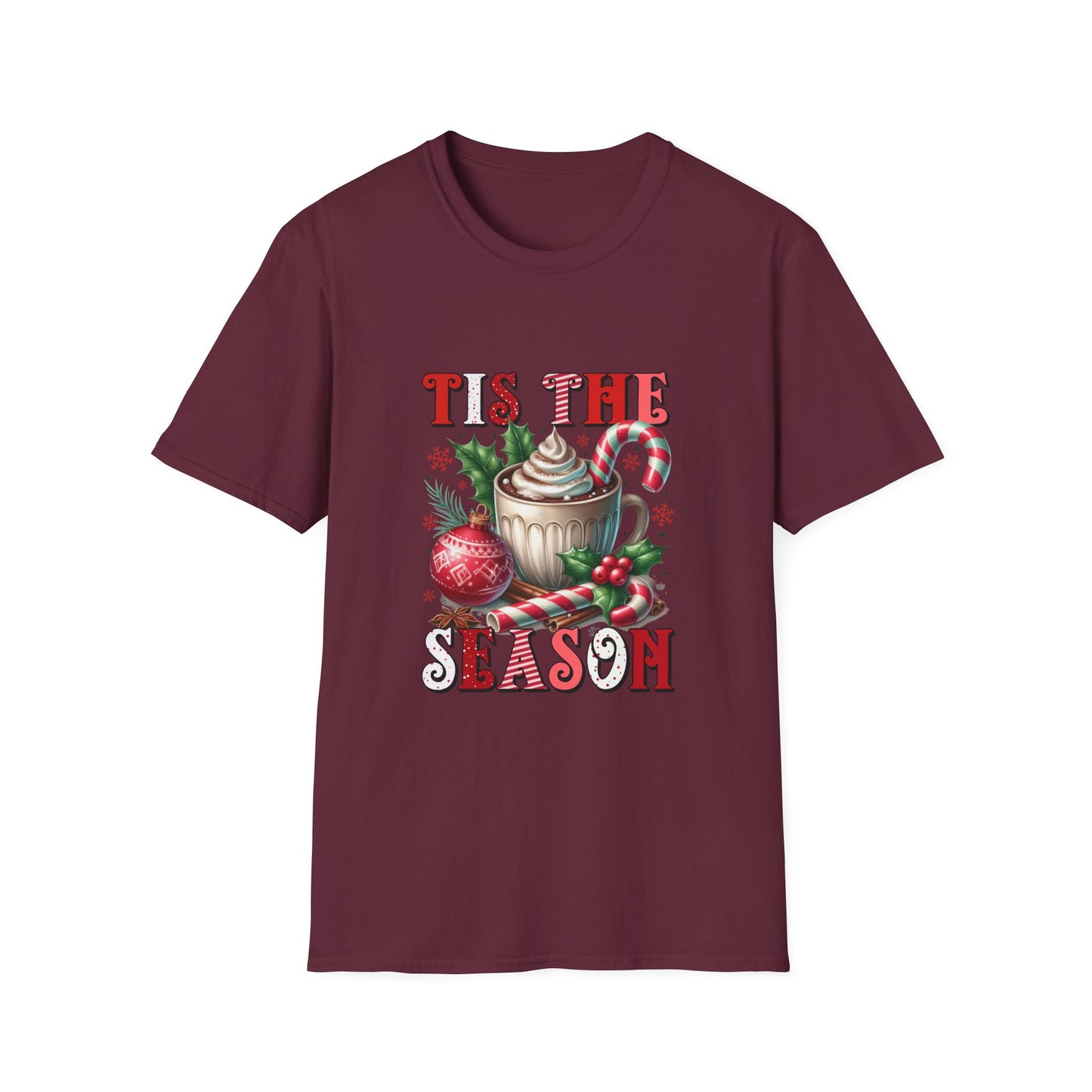 Tis the Season Unisex Softstyle T-Shirt - Holiday Print - 100% Cotton