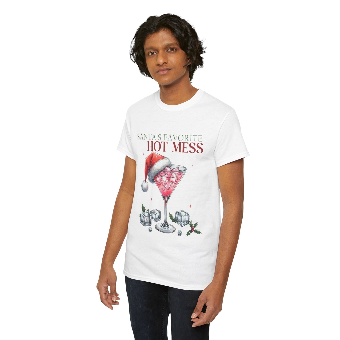 Santa's Favorite Hot Mess Unisex Heavy Cotton Tee - 100% Cotton