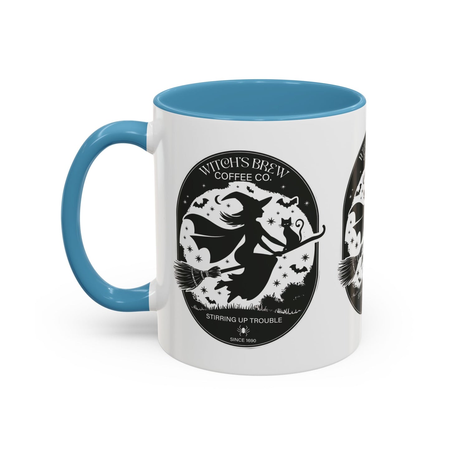 Witch's Brew Coffee Co. Accent Ceramic Mug - 11oz & 15oz - Stirring Up Trouble Design