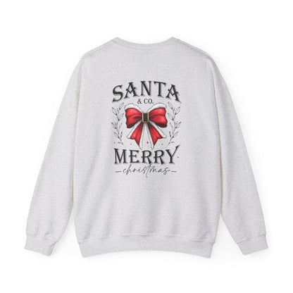 Santa Merry Christmas Unisex Crewneck Sweatshirt - Cozy Holiday Sweatshirt - Cotton Blend