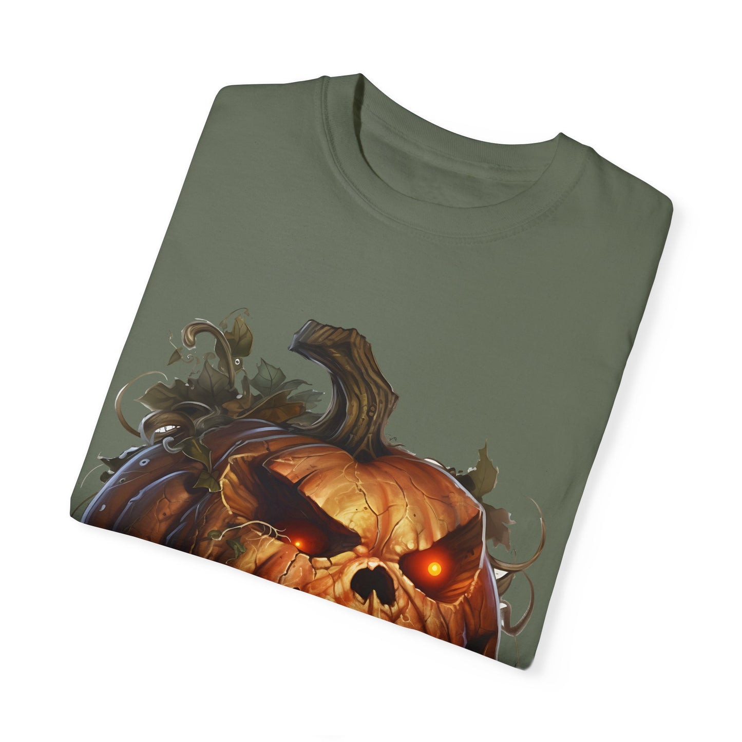 Unisex Garment-Dyed T-Shirt - Comfort Colors - Spooky Jack-O'-Lantern Design