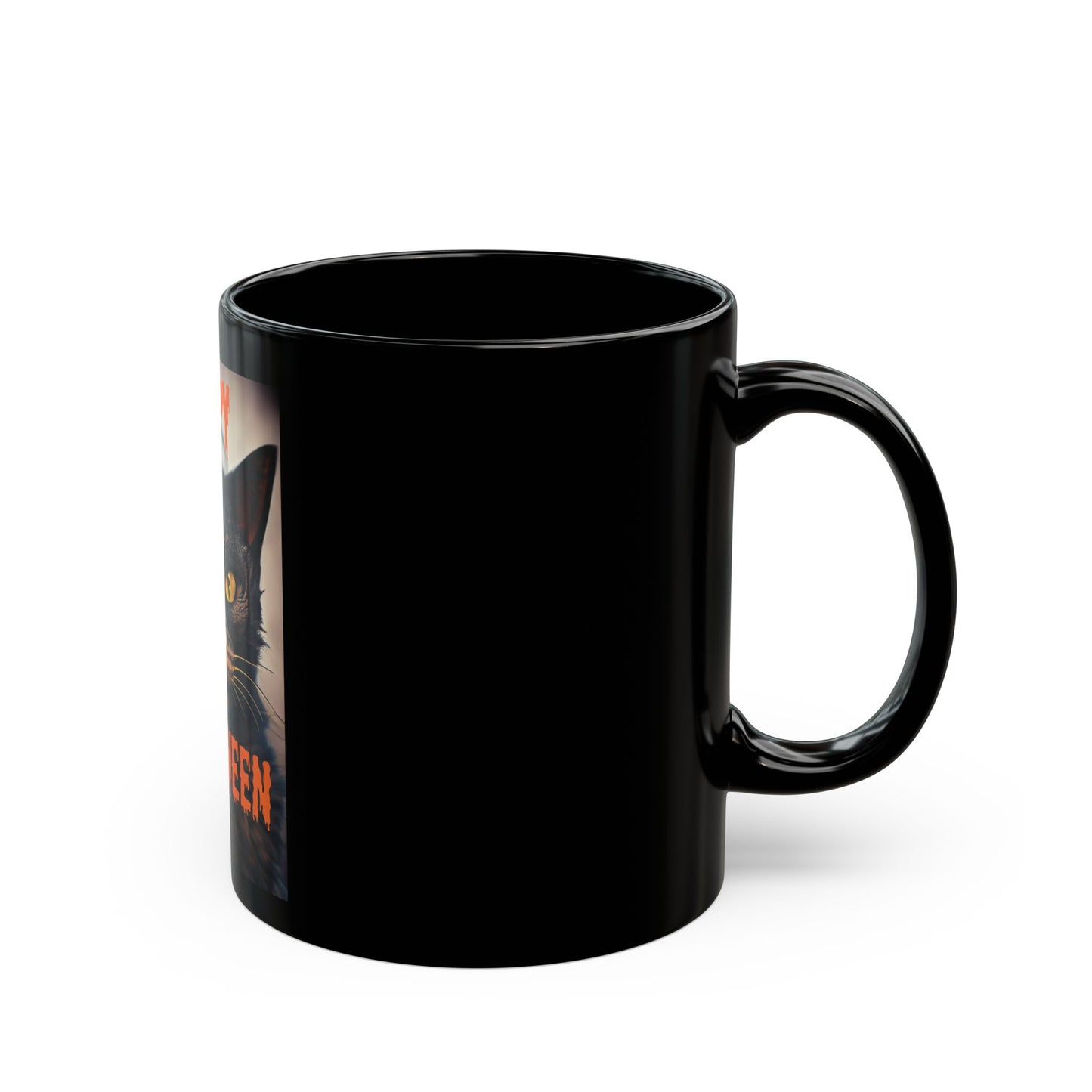 Sip in Spooky Style with our Halloween Cat Ceramic Mug