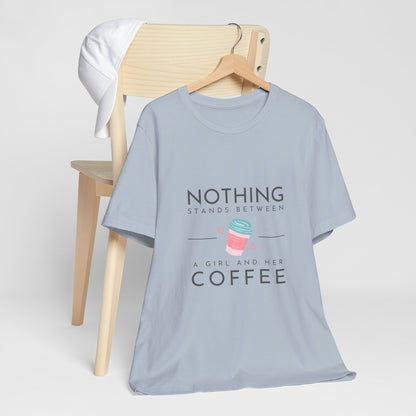 Unleash Your Inner Caffeine Queen with Our Cozy Woman's Jersey Tee!