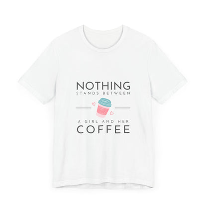 Unleash Your Inner Caffeine Queen with Our Cozy Woman's Jersey Tee!