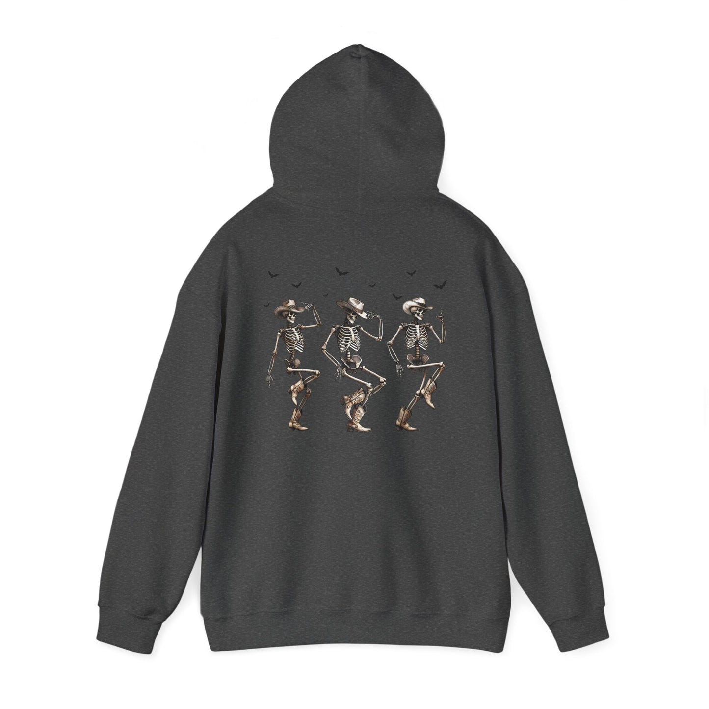 Unisex Heavy Blend Hooded Sweatshirt - Dancing Skeletons & "The Boo-tles" Design - Cozy Fit