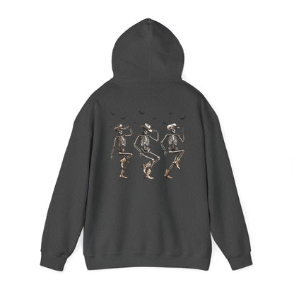 Unisex Heavy Blend Hooded Sweatshirt - Dancing Skeletons & "The Boo-tles" Design - Cozy Fit