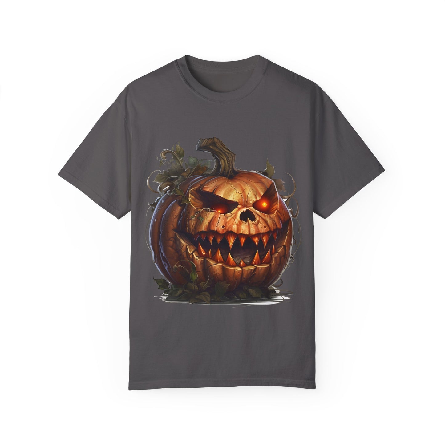 Unisex Garment-Dyed T-Shirt - Comfort Colors - Spooky Jack-O'-Lantern Design